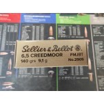 6.5 Creedmoor Sellier + Bellot 140gr FMJBT - Box of 20
